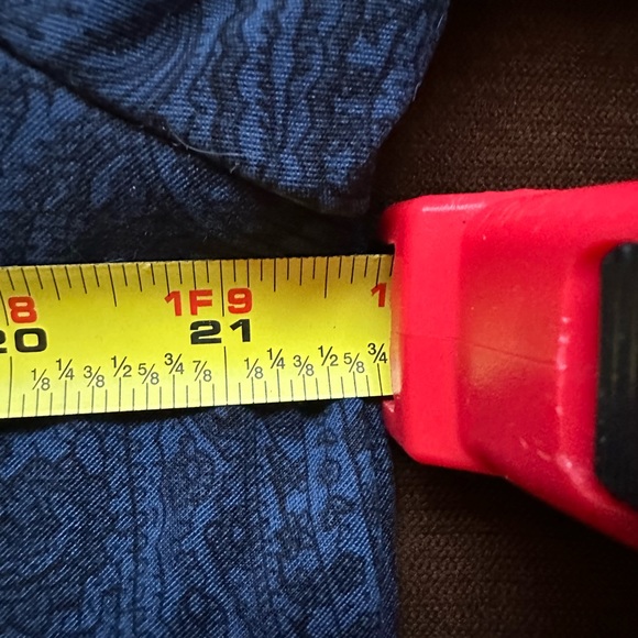 Haggar Vintage Blue & Black Paisley Button Down Collard Shirt Sz 12. Lined. - Picture 14 of 14